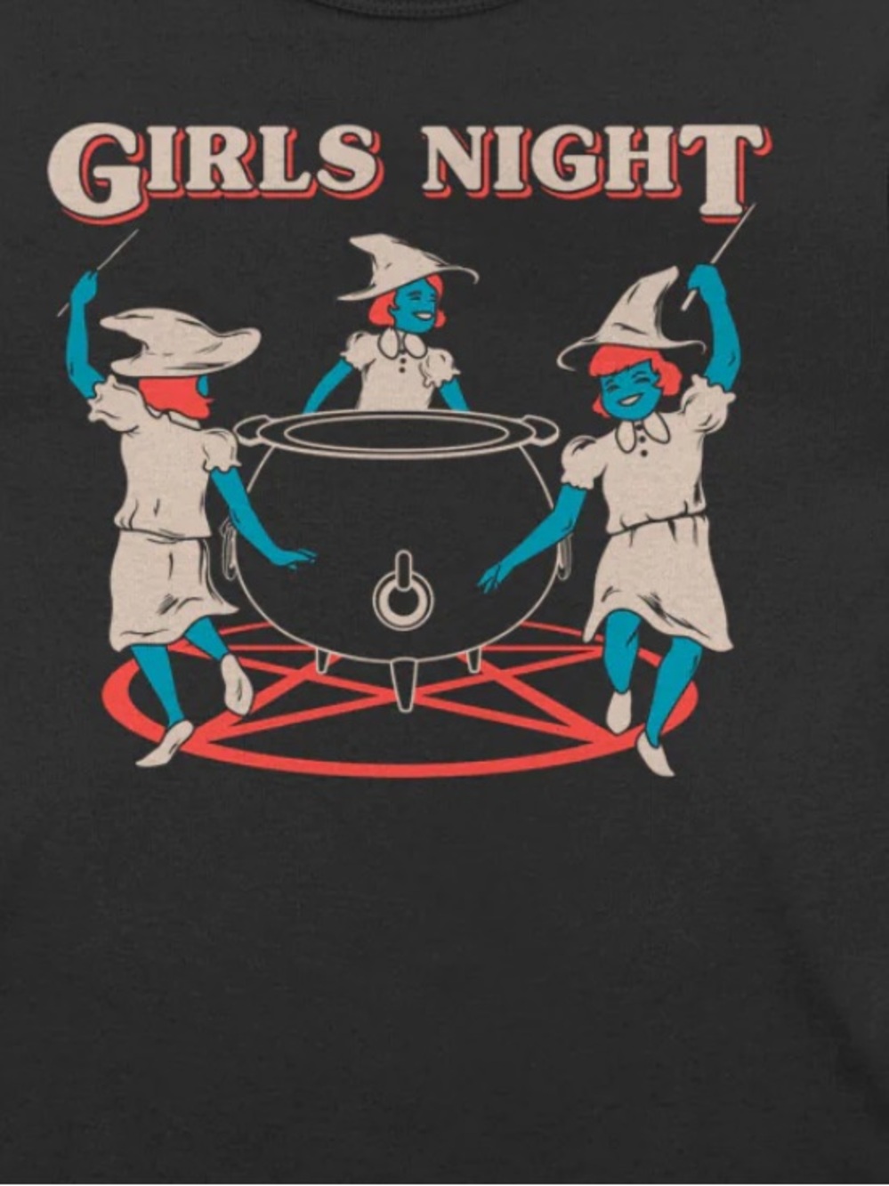BOREDWALK NWT Women’s  “GIRLS NIGHT”WITCHES Graphic 💯 Cotton T-SHIRT